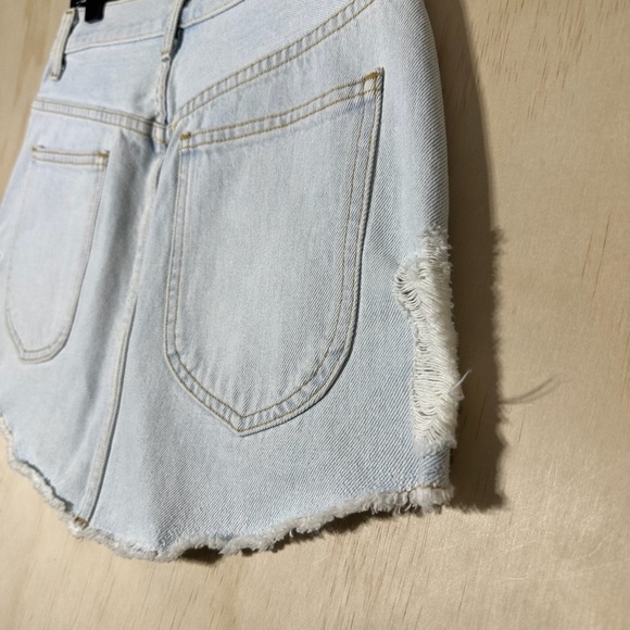 Carmar Los Angeles Star Studded Distressed Denim Mini Skirt Size 28 - Picture 8 of 10